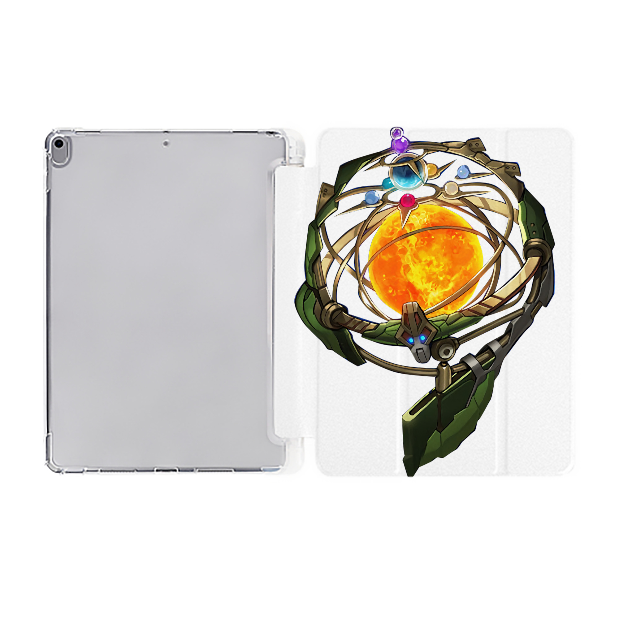（画像用） 遊☆戯☆王 Yu-Gi-Oh! IPad ケース ペン収納付き 三つ折りスタンド PUレザー×シリコン 対応機種9.5/10.5/10.9インチ